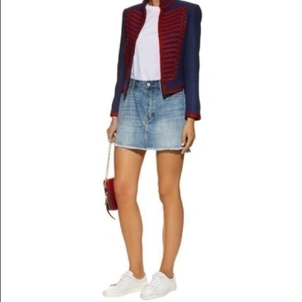 RAILS Shane Step Hem Denim Mini Skirt In Blue (26)